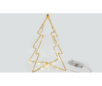 ΜΕΤΑΛΛΙΚΟ ΔΕΝΤΡΟ ΜΕ LED ΠΤΥΣΣΟΜΕΝΟ 26cm x 20cm HBC-188313 0531109