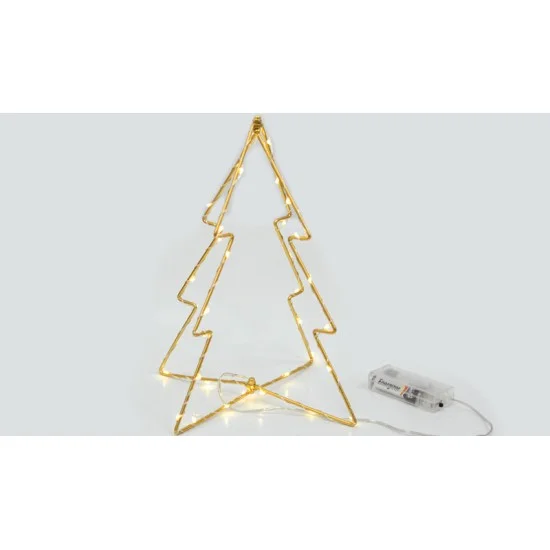 ΜΕΤΑΛΛΙΚΟ ΔΕΝΤΡΟ ΜΕ LED ΠΤΥΣΣΟΜΕΝΟ 26cm x 20cm HBC-188313 0531109