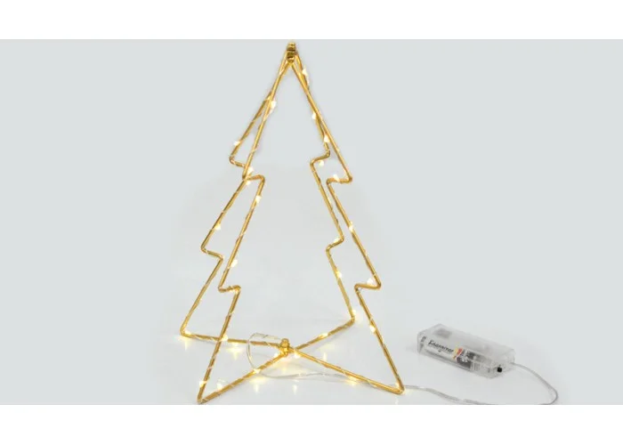ΜΕΤΑΛΛΙΚΟ ΔΕΝΤΡΟ ΜΕ LED ΠΤΥΣΣΟΜΕΝΟ 26cm x 20cm HBC-188313 0531109