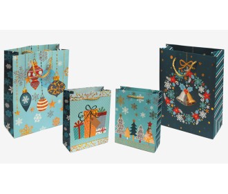 ΤΣΑΝΤΕΣ ΜΕΣΑΙΕΣ ΧΡΙΣΤΟΥΓΕΝΝΙΑΤΙΚΕΣ 4ΣΧΕΔΙΑ 26cm x 32cm 0531158