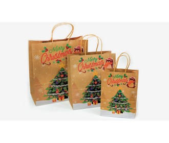 ΧΡΙΣΤΟΥΓΕΝΝΙΑΤΙΚΗ ΤΣΑΝΤΑ ΚΡΑΦΤ ΜΕ ΕΛΑΤΟ ΜΕΣΑΙΑ 21cm x 27cm 0531161