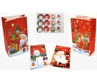 ΧΡΙΣΤΟΥΓΕΝΝΙΑΤΙΚΟ ΤΣΑΝΤΑΚΙ ΧΑΡΤΙΝΟ ΧΩΡΙΣ ΧΕΡΑΚΙΑ 13cm x 24cm x 8cm 0531169