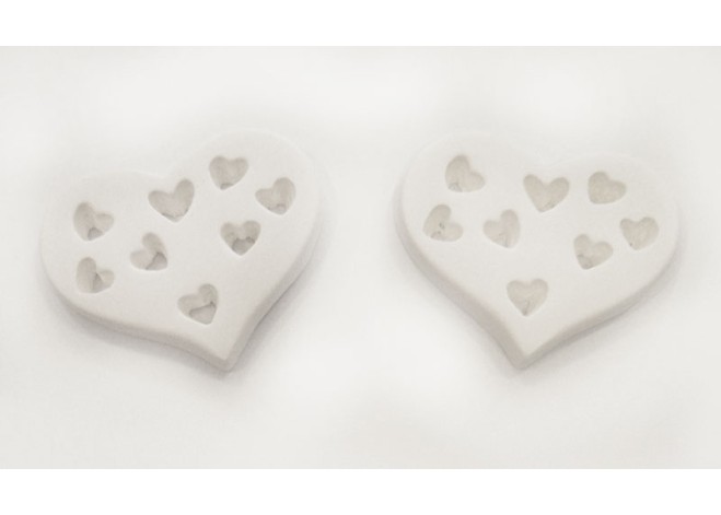 ΓΥΨΙΝΗ ΚΑΡΔΙΑ ΜΕ ΚΑΡΔΟΥΛΕΣ 6cm x 5cm 0532003