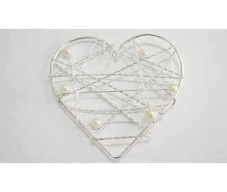 ΚΑΡΔΙΑ ΣΥΡΜΑ ΑΣΗΜΙ ΠΕΡΛΕΣ 8cm 0552012 ΚΑΡΔΙΑ ΣΥΡΜΑ ΑΣΗΜΙ ΠΕΡΛΕΣ 8cm 0552012