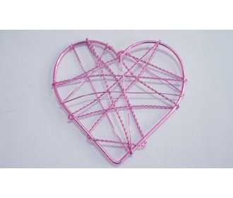 ΚΑΡΔΙΑ ΣΥΡΜΑΤΙΝΗ ΡΟΖ 8cm 0552013 ΚΑΡΔΙΑ ΣΥΡΜΑΤΙΝΗ ΡΟΖ 8cm 0552013