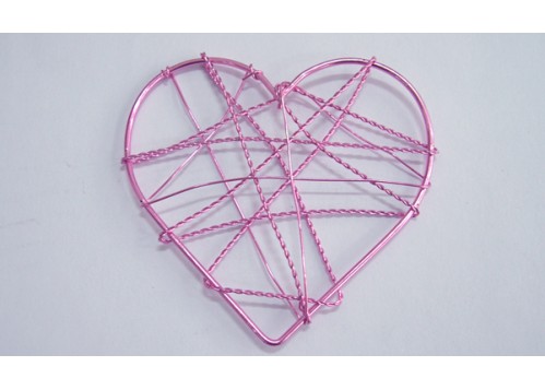 ΚΑΡΔΙΑ ΣΥΡΜΑΤΙΝΗ ΡΟΖ 8cm 0552013 ΚΑΡΔΙΑ ΣΥΡΜΑΤΙΝΗ ΡΟΖ 8cm 0552013