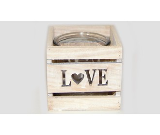 ΞΥΛΙΝΟ ΤΕΤΡΑΓΩΝΟ ΚΗΡΟΠΗΓΙΟ LOVE ΜΕ ΓΥΑΛΑ 12cm x 12cm x 11cm 0619012 ΞΥΛΙΝΟ ΤΕΤΡΑΓΩΝΟ ΚΗΡΟΠΗΓΙΟ LOVE ΜΕ ΓΥΑΛΑ 12cm x 12cm x 11cm 0619012