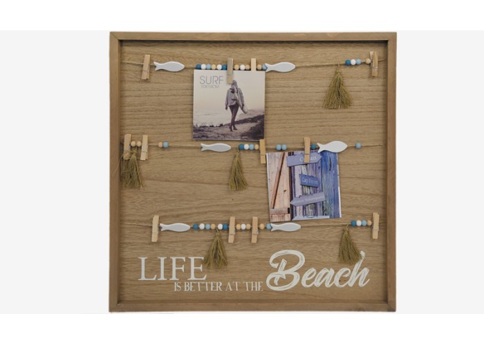 ΠΙΝΑΚΑΣ ΓΙΑ ΦΩΤΟΓΡΑΦΙΕΣ ΜΕ ΜΑΝΤΑΛΑΚΙΑ 40cm BEACH WH18-142 0621112 ΠΙΝΑΚΑΣ ΓΙΑ ΦΩΤΟΓΡΑΦΙΕΣ ΜΕ ΜΑΝΤΑΛΑΚΙΑ 40cm BEACH WH18-142 0621112