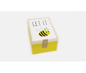 ΞΥΛΙΝΟ ΚΟΥΤΙ LET IT BEE 10.5cm x 15cm BR-F87605-1 0621276 ΞΥΛΙΝΟ ΚΟΥΤΙ LET IT BEE 10.5cm x 15cm BR-F87605-1 0621276