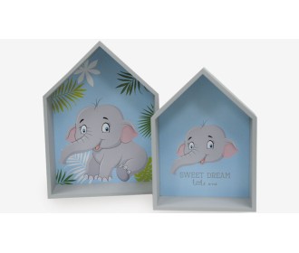 ΞΥΛΙΝΟ ΣΠΙΤΑΚΙ ΕΛΕΦΑΝΤΑΚΙ ΣΕΤ/2 24cm x 33cm BS19-246 0621290 ΞΥΛΙΝΟ ΣΠΙΤΑΚΙ ΕΛΕΦΑΝΤΑΚΙ ΣΕΤ/2 24cm x 33cm BS19-246 0621290