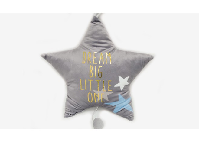 ΜΑΞΙΛΑΡΙ ΑΣΤΕΡΙ ΓΚΡΙ-ΣΙΕΛ ΜΕ ΜΟΥΣΙΚΗ 42cm XYX19-489G1 0621338