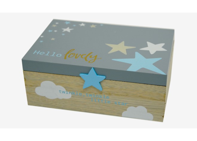 ΞΥΛΙΝΟ ΚΟΥΤΙ ΑΣΤΕΡΙ ΣΙΕΛ 22cm x 15cm BS19-771A 0621345 ΞΥΛΙΝΟ ΚΟΥΤΙ ΑΣΤΕΡΙ ΣΙΕΛ 22cm x 15cm BS19-771A 0621345