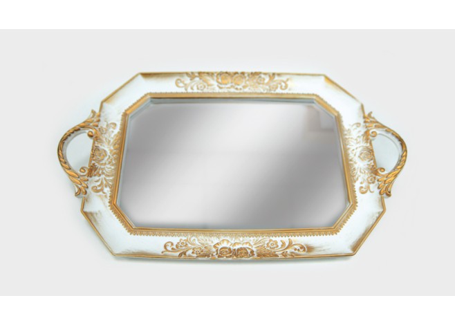ΔΙΣΚΟΣ ΚΑΘΡΕΠΤΗΣ ΛΕΥΚΟ ΒΙΝΤΑΖ 39cm x 24cm Q1801 0621370