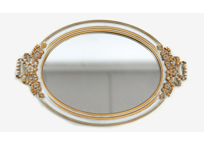 ΔΙΣΚΟΣ ΚΑΘΡΕΠΤΗΣ ΛΕΥΚΟ-ΧΡΥΣΟ 39cm x 25cm Q1802 0621400 ΔΙΣΚΟΣ ΚΑΘΡΕΠΤΗΣ ΛΕΥΚΟ-ΧΡΥΣΟ 39cm x 25cm Q1802 0621400