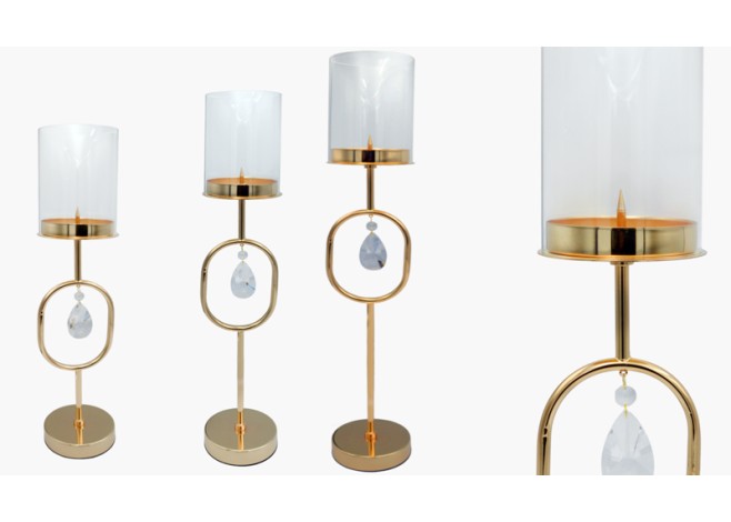 ΜΕΤΑΛΛΙΚΟ ΚΗΡΟΠΗΓΙΟ ΜΕ ΓΥΑΛΙ ΚΑΙ ΚΡΥΣΤΑΛΛΟ 50cm 0621572 ΜΕΤΑΛΛΙΚΟ ΚΗΡΟΠΗΓΙΟ ΜΕ ΓΥΑΛΙ ΚΑΙ ΚΡΥΣΤΑΛΛΟ 50cm 0621572