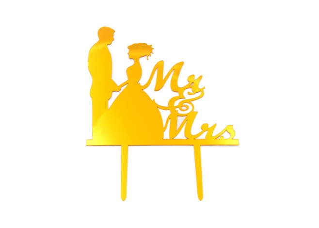 ΔΙΑΚΟΣΜΗΤΙΚΟ ΠΛΕΞΙΓΚΛΑΣ ΤΟΥΡΤΑΣ Mr&Mrs 0621585