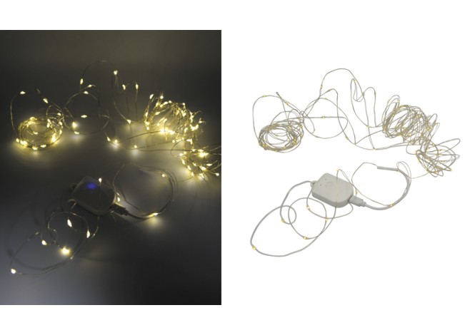 ΓΙΡΛΑΝΤΑ USB 100LED ΘΕΡΜΟ ΦΩΣ 10M 0621620