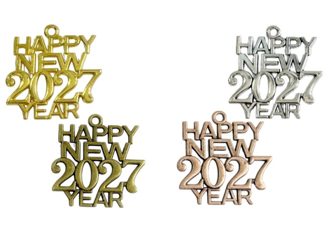 ΜΕΤΑΛΛΙΚΟ 3cm Happy new year 0621625