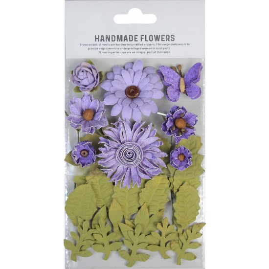 Χειροποίητα λουλούδια Aria Lavender Whisper 32τεμ