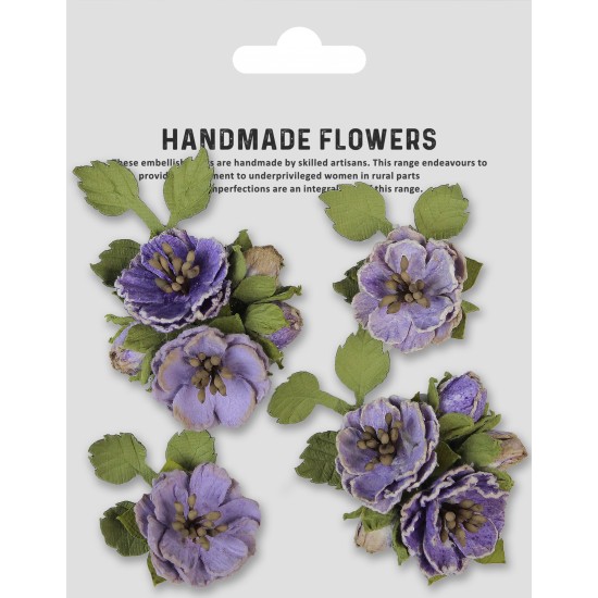Χειροποίητα λουλούδια Kailey Lavender Whisper 4τεμ