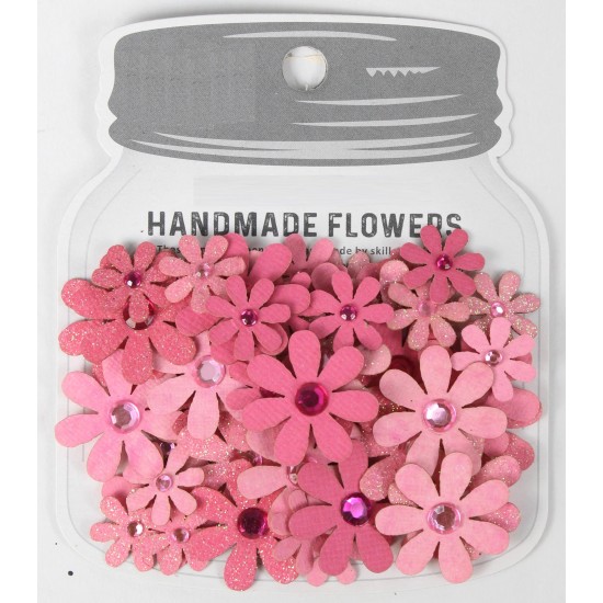 Χειροποίητα λουλούδια Sparkle Florettes Rosy Note 60τεμ