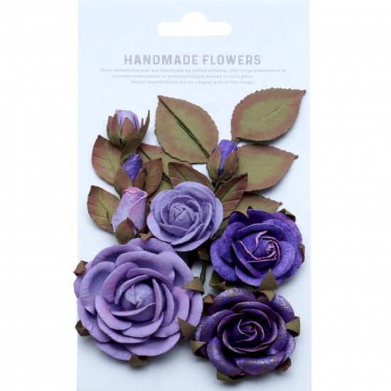 Χειροποίητα λουλούδια Emily Lavender Whisper 6τεμ