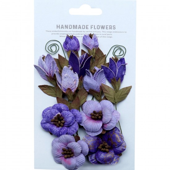 Χειροποίητα λουλούδια Denny Lavender Whisper 13τεμ