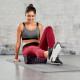 Foam roller γυμναστικής μαύρο ροζ Υ33xØ14εκ.