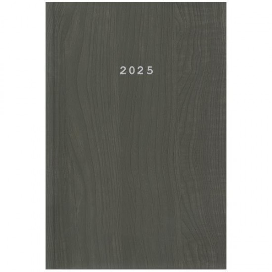 Next ημερολόγιο 2025 wood ημερήσιο δετό καφέ 12x17εκ.