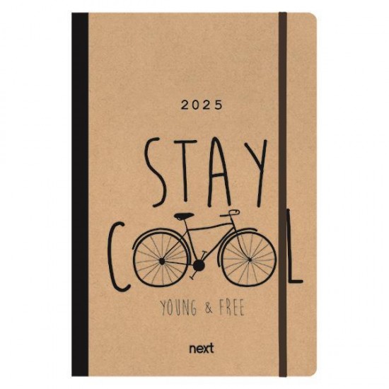 Next ημερολόγιο 2025 Trends ημερήσιο flexi με λάστιχο 14x21εκ. Bike