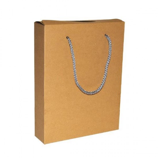 Next χάρτινη τσάντα κουτί κραφτ με κορδόνι Υ24,5x18,5x5εκ.