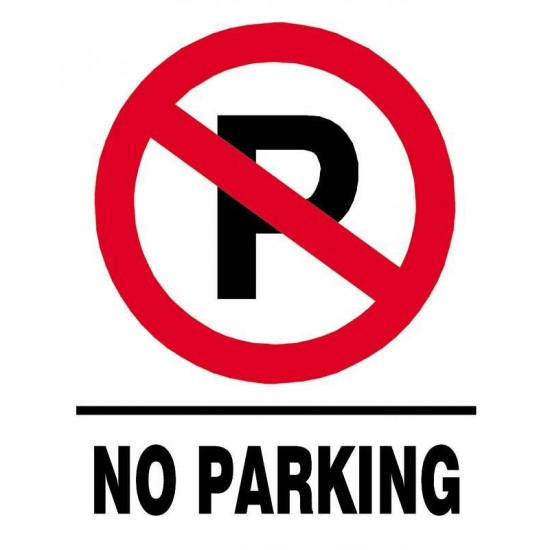 Next επιγραφή αυτοκόλλητο "No parking" 15x20εκ.