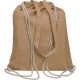 Τσάντα από ανακυκλωμένο βαμβάκι με μακρύ χερούλι και ιμάντες πλάτης μπεζ Υ42x37,5x3εκ.