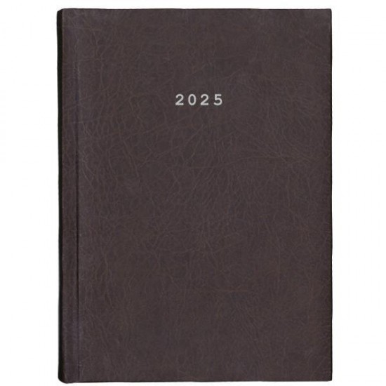 Next ημερολόγιο 2025 old leather ημερήσιο δετό καφέ σκούρο 17x25εκ.