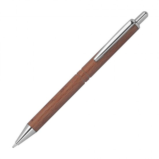 Στυλό από ξύλο, καφέ, Υ14,8xØ1εκ.