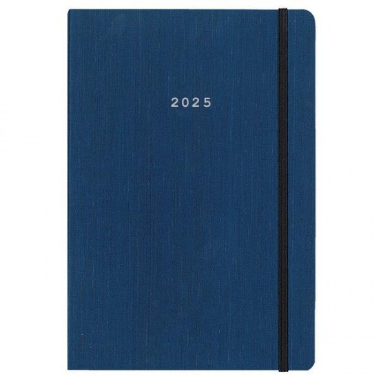 Next ημερολόγιο 2025 fabric ημερήσιο flexi μπλε με λάστιχο 17x25εκ.