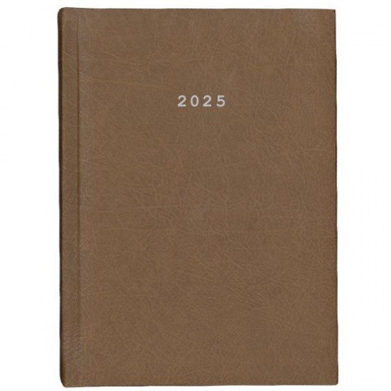 Next ημερολόγιο 2025 old leather ημερήσιο δετό καφέ ανοιχτό 12x17εκ.