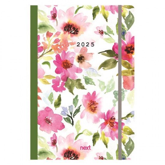 Next ημερολόγιο 2025 Trends ημερήσιο flexi με λάστιχο 14x21εκ. Flowers