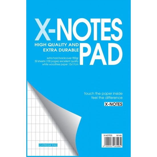 Next x-notes μπλοκ κατριγέ 12x17εκ. 50φυλ.