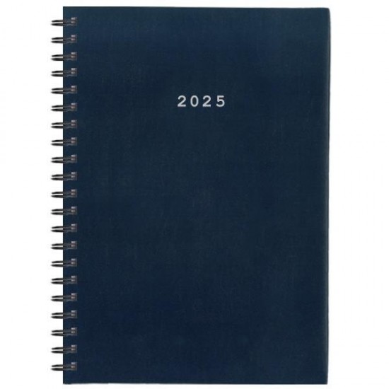 Next ημερολόγιο 2025 basic ημερήσιο σπιράλ μπλε 14x21εκ.