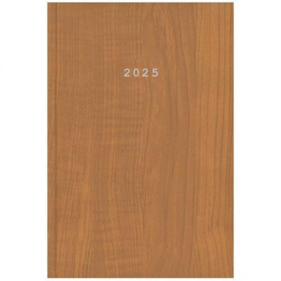 Next ημερολόγιο 2025 wood ημερήσιο δετό ταμπά 14x21εκ.