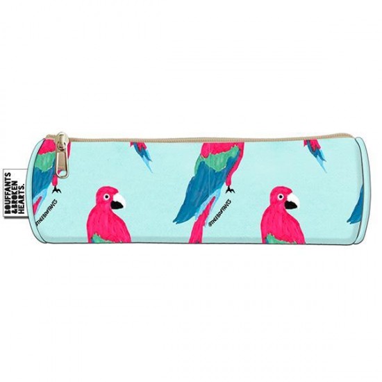 Bagtrotter κασετίνα βαρελάκι "Parrots" 22x7x7εκ.