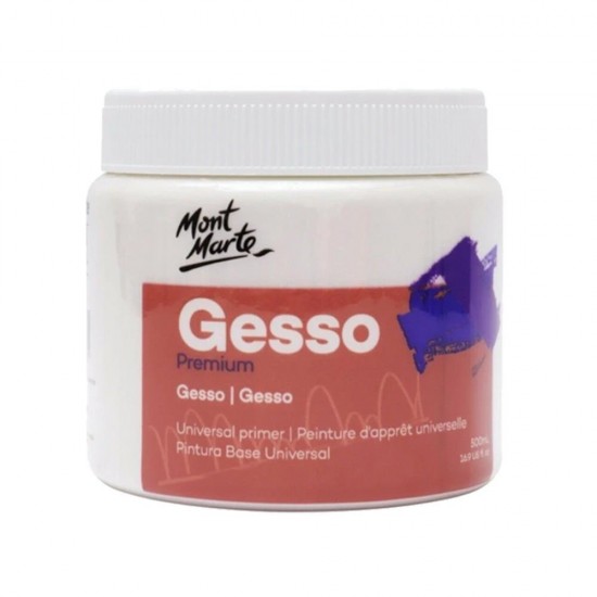 Mont Marte Έτοιμη Προετοιμασία Gesso λευκή 500ml