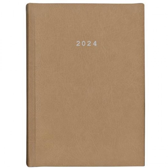 Next ημερολόγιο 2024 old leather ημερήσιο δετό ταμπά 14x21εκ.