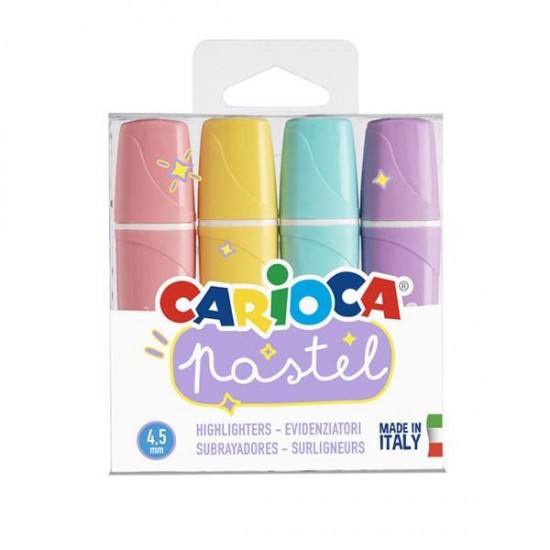 Carioca μαρκαδόροι υπογράμμισης σε παστέλ χρώματα 4 τμχ