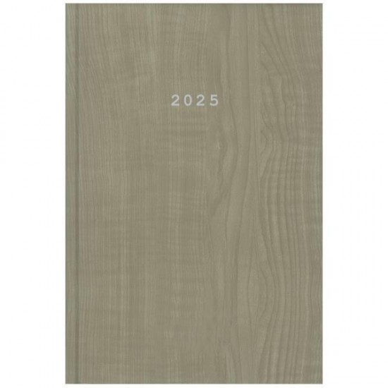 Next ημερολόγιο 2025 wood ημερήσιο δετό μπεζ 12x17εκ.