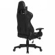 Καρέκλα gaming μαύρη τροχήλατη Υ124x52x47,5εκ