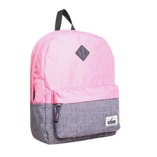 KALGAV τσάντα πλάτης "Gray pink melange" με 3 θήκες Υ41,5x13x31εκ.