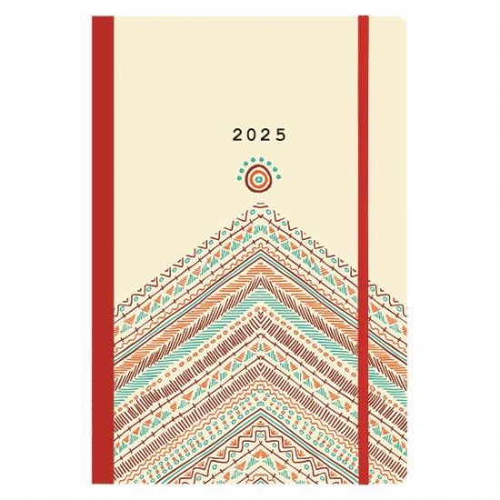 Next ημερολόγιο 2025 Trends ημερήσιο flexi με λάστιχο 14x21εκ. Boho style