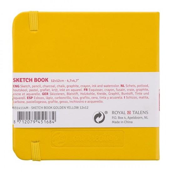 Talens Sketch book κίτρινο 80φυλ. 12x12εκ. 140 γρ.